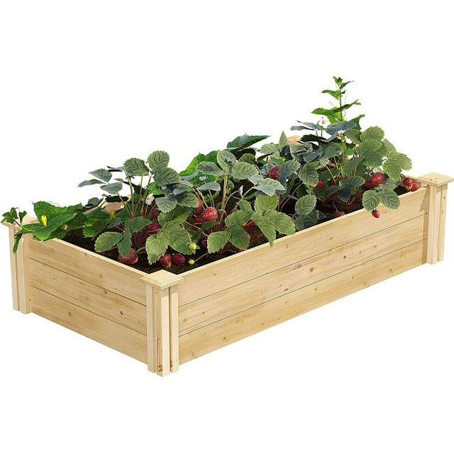 Original Cedar Raised Garden Bed, 2' x 4' x 10.5" Made in with North