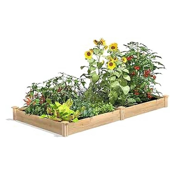 Original Cedar Raised Garden Bed, 4' x 8' x 7" - Made in USA with North American Cedar