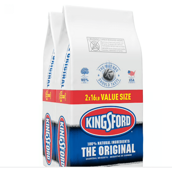 Original Charcoal Briquettes, 16 lb (2 pack),