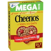 Original Cheerios Heart Healthy Cereal, 21.7 oz Mega Size Cereal Brand Box