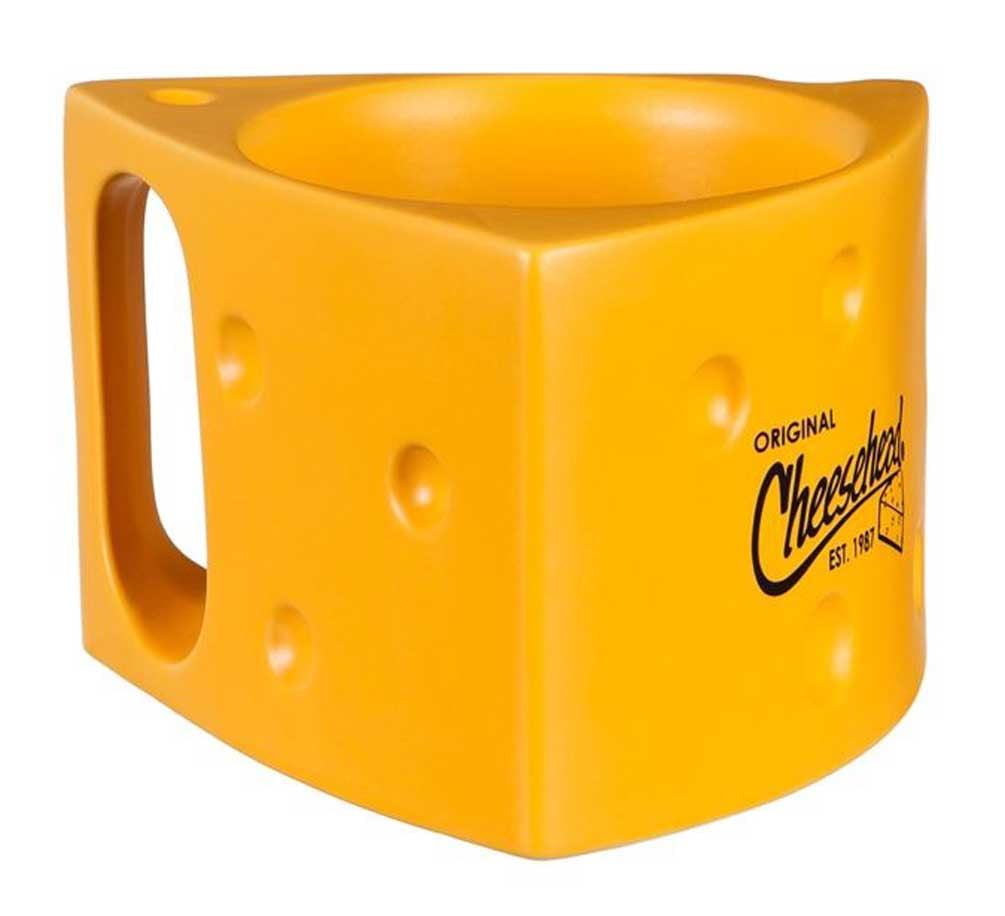 Original Cheesehead Ceramic Cheese Wedge Coffee Mug - Gold, 14 oz. 3AM5070W