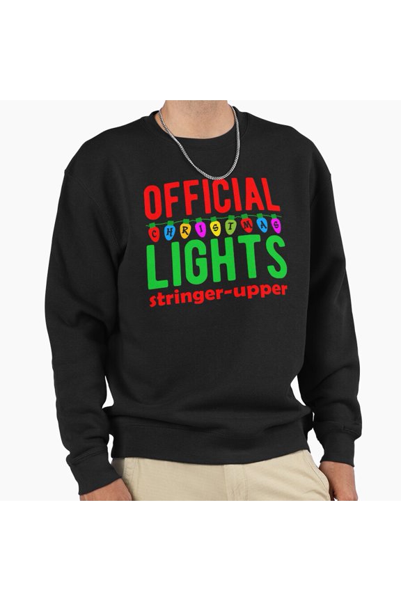 Original Christmas Lights Stringer Graphic Unisex Sweatshirt Funny Retro Job - Makes a Great Gift G14352, Up to Size 5XL