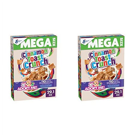 Original Cinnamon Toast Crunch Breakfast Cereal, Crispy Cinnamon Cereal, 29.1 oz. Mega Size Box (Pack of 2)