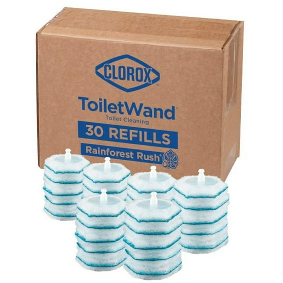 Clorox ToiletWand Disinfecting Refills, Rainforest Rush, 30 Ct (Package May Vary) C67