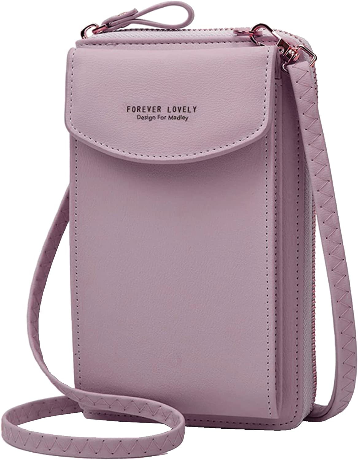 Women solid pu leather clutch bag card bag phone bag crossbody bag sale