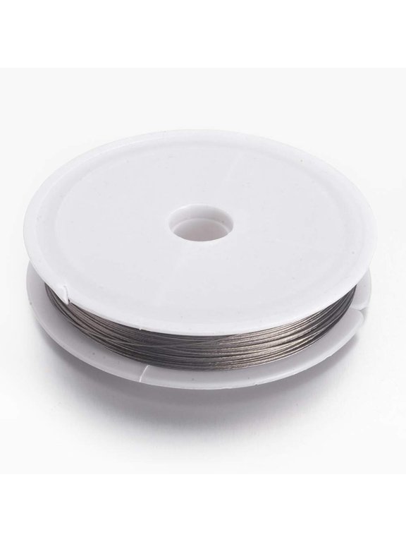 Original Color 164 Feet 25 Gauge 0.45mm Nylon Tiger Tail Wire Stainless Steel Craft Wires Necklace Wire for Jewellery Bracelet Making for DIY