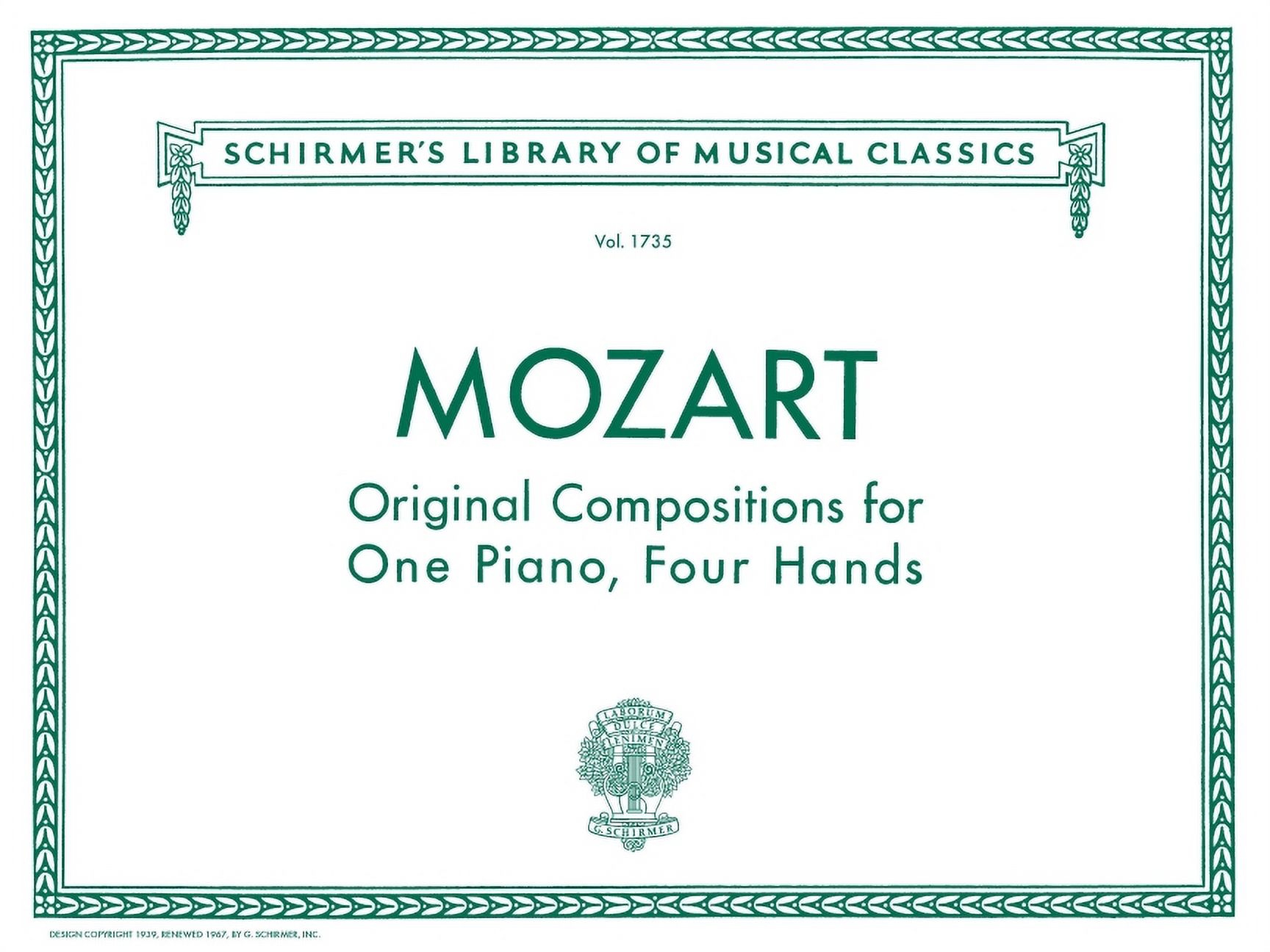 Original Compositions for Piano, 4 Hands: Schirmer Library of Classics ...