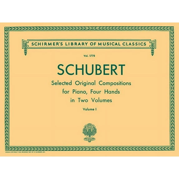 Original Compositions for Piano, 4 Hands - Volume 1 (a Selected Group): Schirmer Library of Classics Volume 1778 Piano Duet (Paperback)