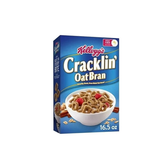 Original Crunchy Oat Bran Breakfast Cereal by Kellogg's, 16.5 oz, Pack of 1 or 2