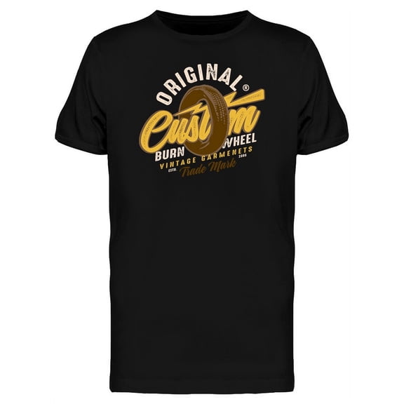 Original Custom Burn Wheel T-Shirt Men -Image by Shutterstock, Male x-Large