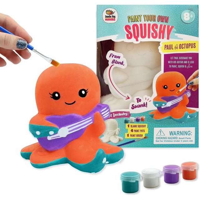 Original DIY Paint Your Own Slow Rise Octopus Squishies Kit Ideal Arts
