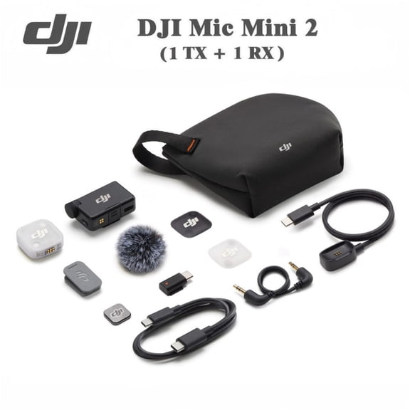 Original DJI Mic Mini 2 (1 TX + 1 RX ) Wireless Lavalier Microphone Vlog