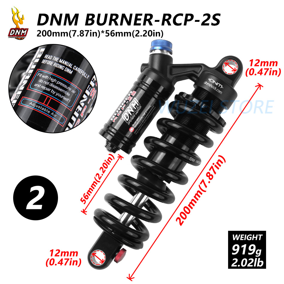 Original DNM RCP2S Rear Shock Mountain Bike Downhill Spring Suspension