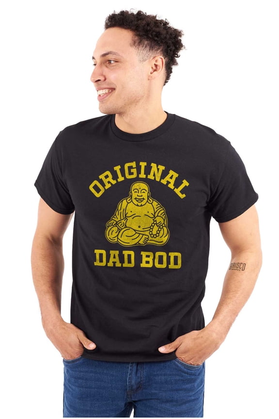 Original Dad Bod Buddha Belly Funny Men's Graphic T Shirt Tees Brisco Brands L