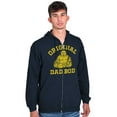 thumbnail image 1 of Funny Father Original Dad Bod Buddha Zip Hoodie Sweatshirt Men Brisco Brands S, 1 of 6