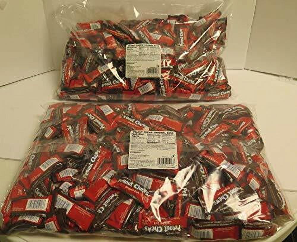 Original Dark Chocolate Goldenberg's Peanut Chews 225 Count , 4 Lbs From (Jersey Candy Company) - PACK OF 2