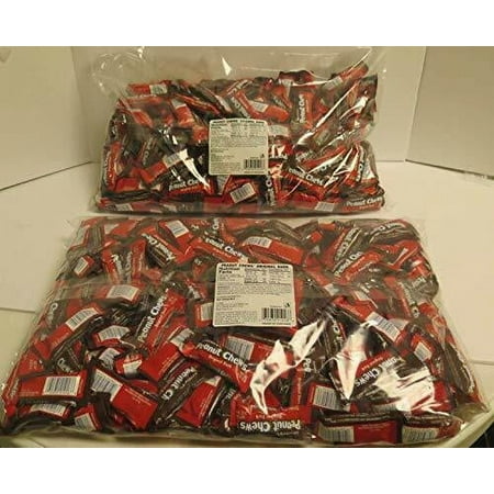 Original Dark Chocolate Goldenberg's Peanut Chews 225 Count , 4 Lbs From (Jersey Candy Company) - PACK OF 4
