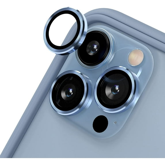Original Deep Purple Camera Lens Protection for iPhone 14 Plus 13 Pro Max 12 Mini 14Pro 13Pro Tempered Glass Protector Accessory (Blue,For iPhone 14Pro Max)