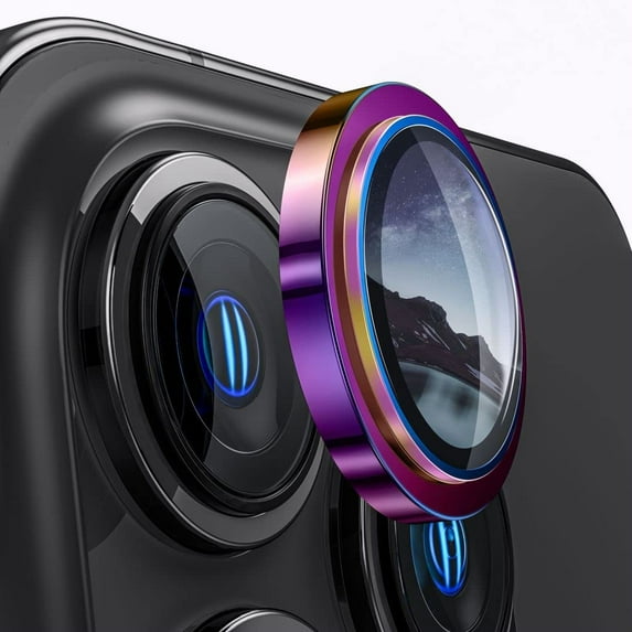 Original Deep Purple Camera Lens Protection for iPhone 14 Plus 13 Pro Max 12 Mini 14Pro 13Pro Tempered Glass Protector Accessory (Colorful,For iPhone 13)
