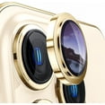 thumbnail image 1 of Original Deep Purple Camera Lens Protection for iPhone 14 Plus 13 Pro Max 12 Mini 14Pro 13Pro Tempered Glass Protector Accessory (Gold,For iPhone 13 Mini), 1 of 7