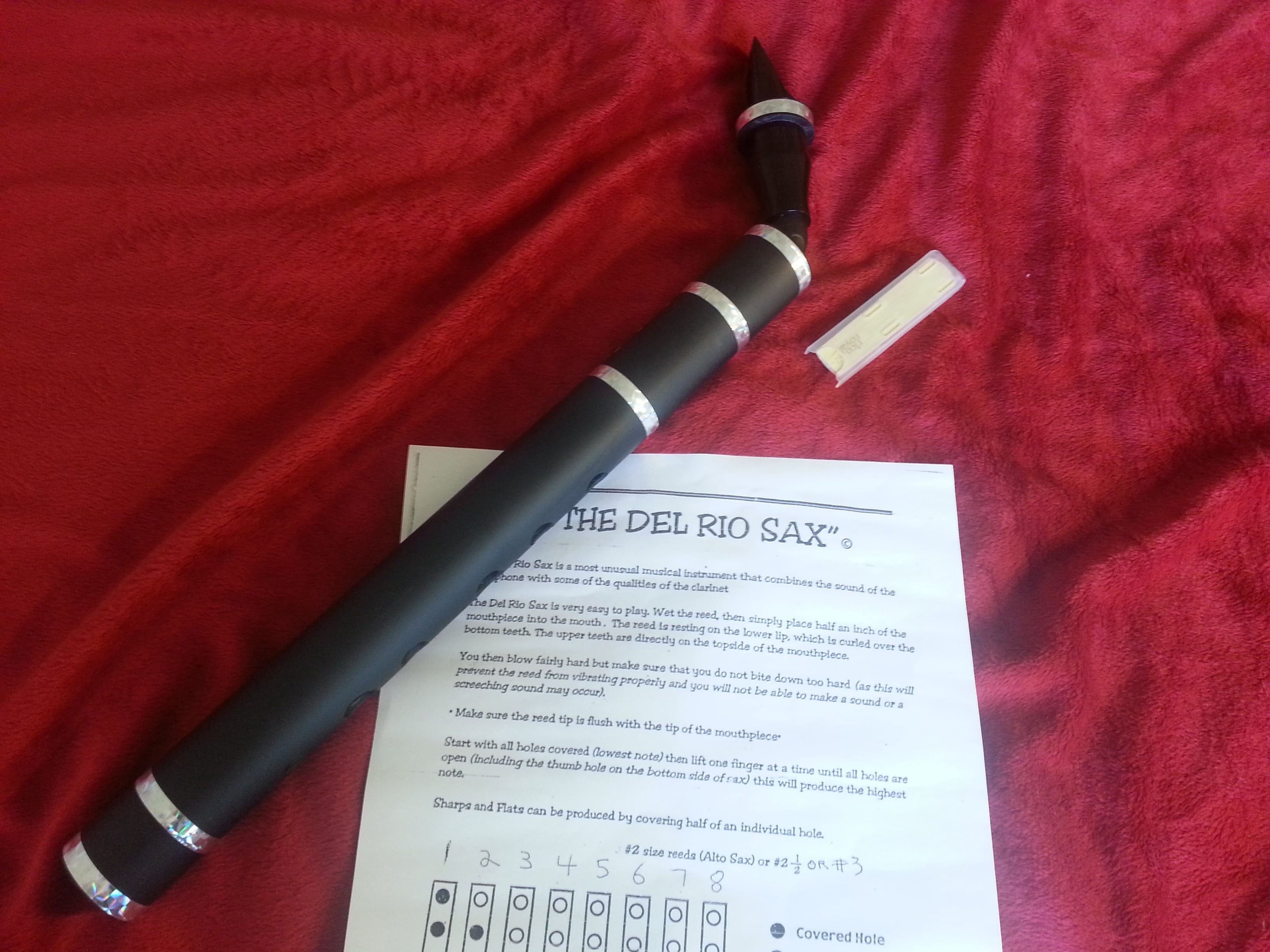 Original Del Rio Mini Sax Mini Pocket Saxophone Hand Crafted Made In USA - Black