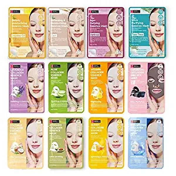 Original Derma Beauty 12 Pack Collagen Essecne Mask Sheet Face Mask