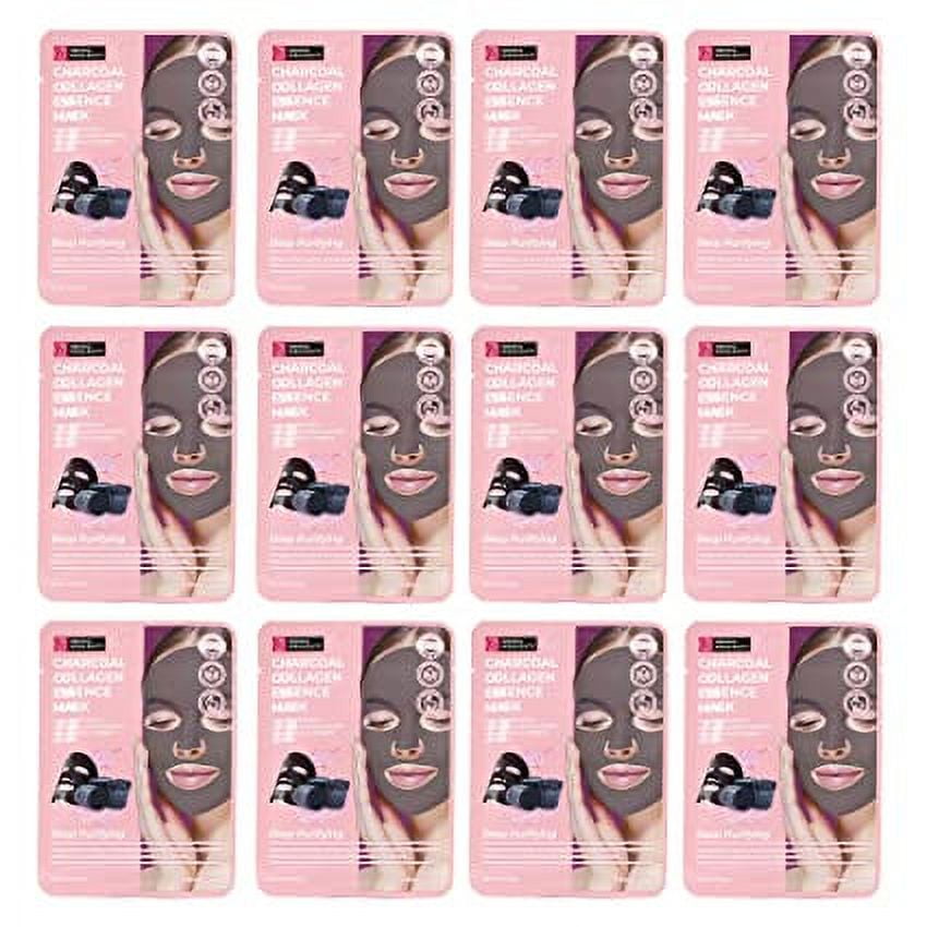 Original Derma Beauty 12 Pack Deep Purifying Charcoal Collagen Essecne