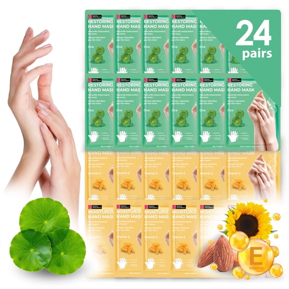 Original Derma Beauty 24 Pairs Hand Mask Gloves for Dry Skin