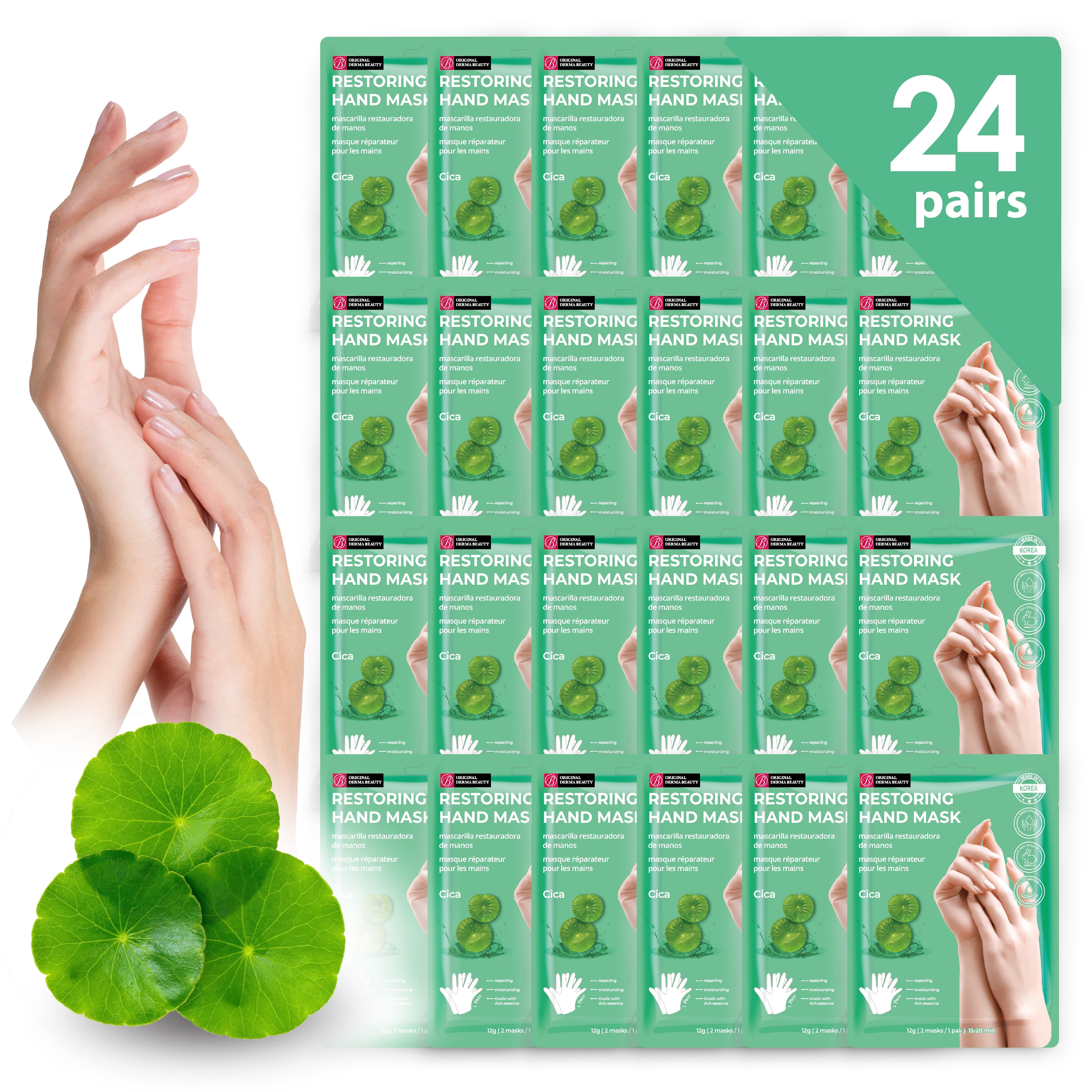 Original Derma Beauty 24 Pairs Restoring Cica Hand Mask