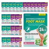 Original Derma Beauty 24PK Dry, Cracked Skin Foot Mask Moisturizing Socks - Lavender & Aloe