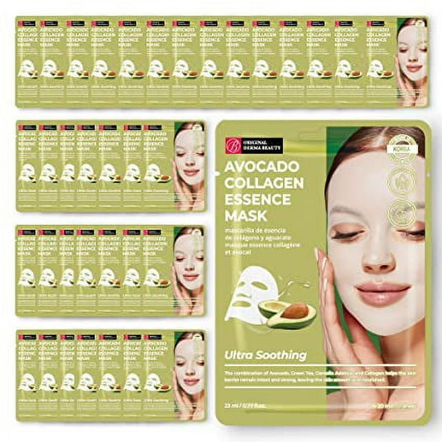 Original Derma Beauty 36 Pack Ultra Soothing Avocado Collagen Essecne