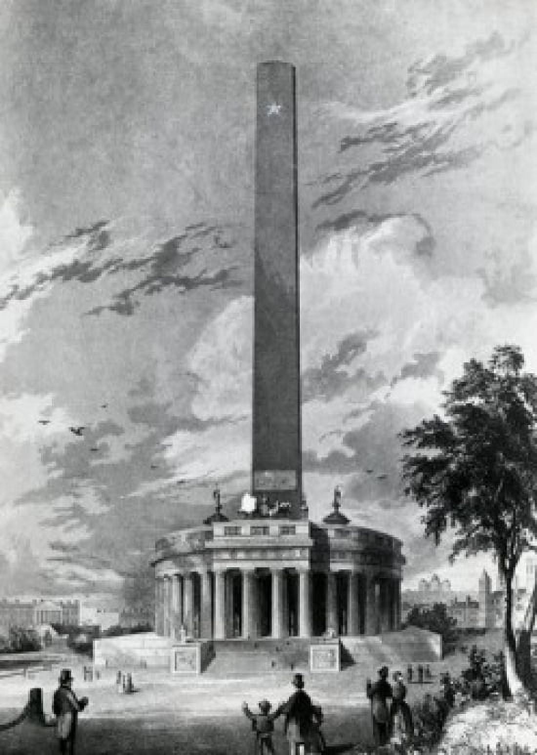 Original Design For The Washington National Monument Robert Mills (1781-1855 American) Canvas Art - Robert Mills (18 x 24)