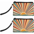 thumbnail image 1 of Original Designs Coin Purse for Women Girls Bohemia Sun 2 Packs Change Purse with Zipper Durable and Soft Canvas Wallet Pouch for Travel Gift Polyester, 1 of 9