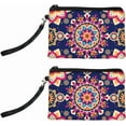 thumbnail image 1 of Original Designs Coin Purse for Women Girls Mandalas Patterns 2 Packs Change Purse with Zipper Durable and Soft Canvas Wallet Pouch for Travel Gift diy, 1 of 9