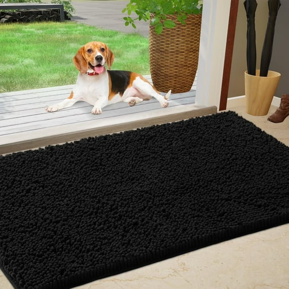 Original Dog Door Mat for Muddy Paws, Super Absorbent Microfiber, Non-Slip Washable Pet Rug, Quick Dry Chenille Entryway Carpet, Machine Washable Indoor Outdoor mat