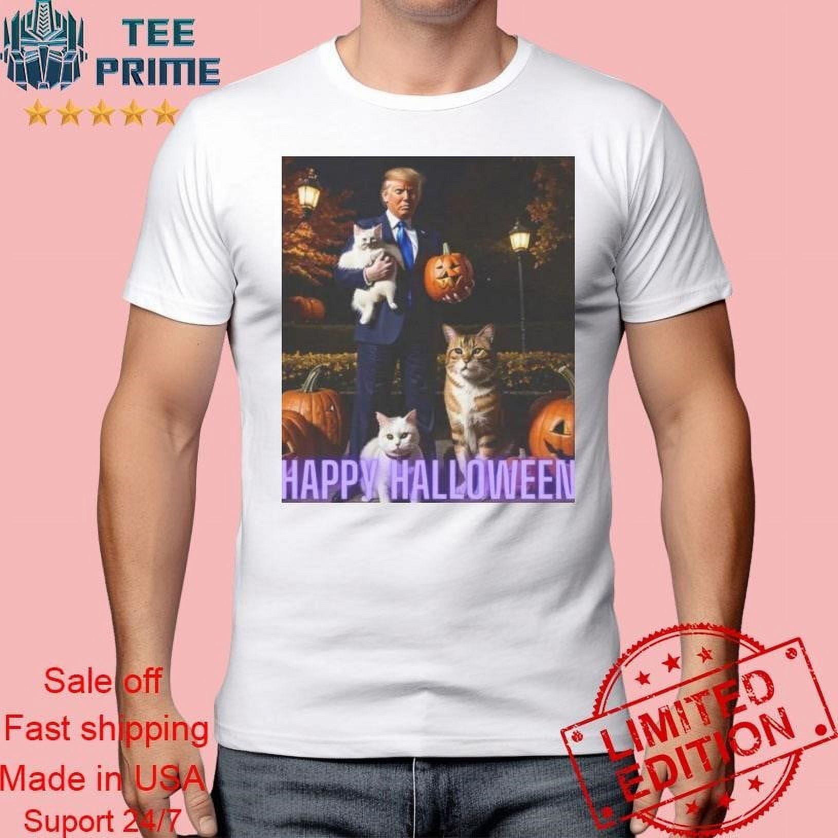 Original Donald Trump Halloween Cat 2024 Unisex Shirt