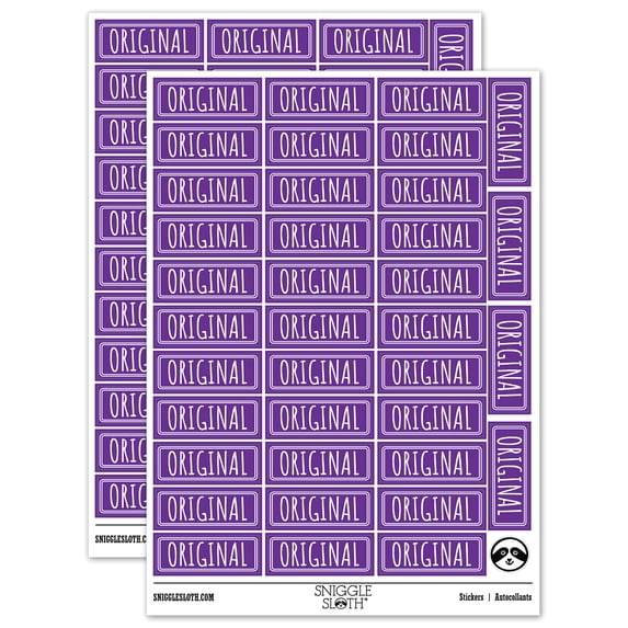 Border Line Sticker Original Double Line Border Document Sticker Set - Purple - Gloss ...