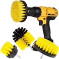 thumbnail image 1 of Original Drill Brush 360 Attachments 3 Pack kit Medium- Yellow All Purpose Cleaner Scrubbing Brushes for Bathroom Surface, Grout, Tub, Shower, Kitchen, Auto,Boat,RV, 1 of 5