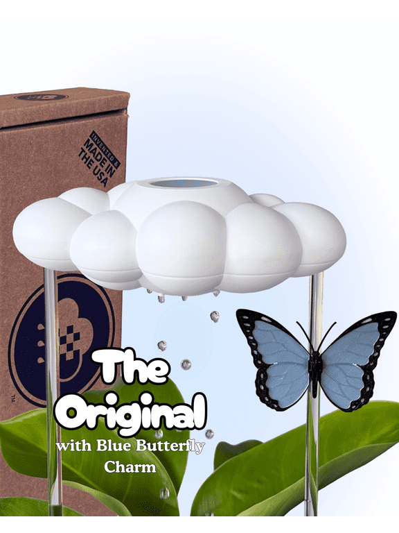 Original Dripping Rain Cloud with Blue Butterfly Charm