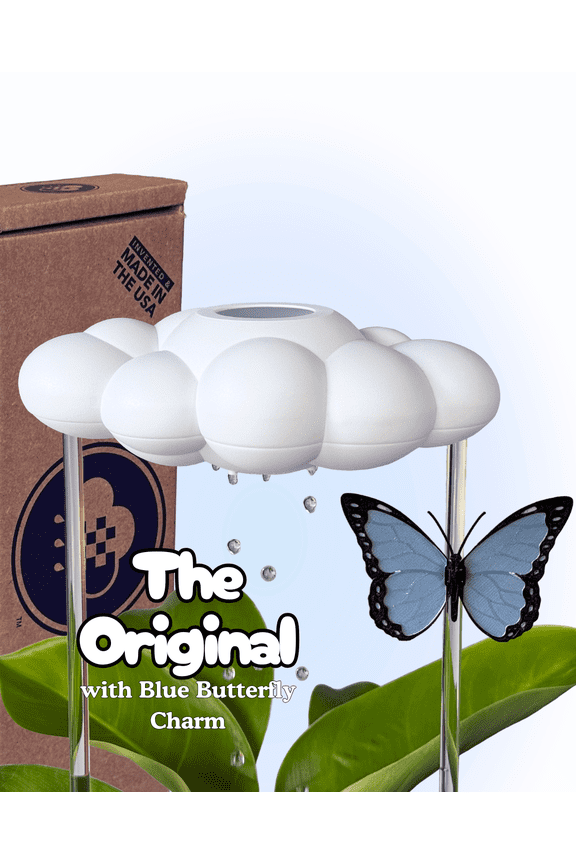 Original Dripping Rain Cloud with Blue Butterfly Charm