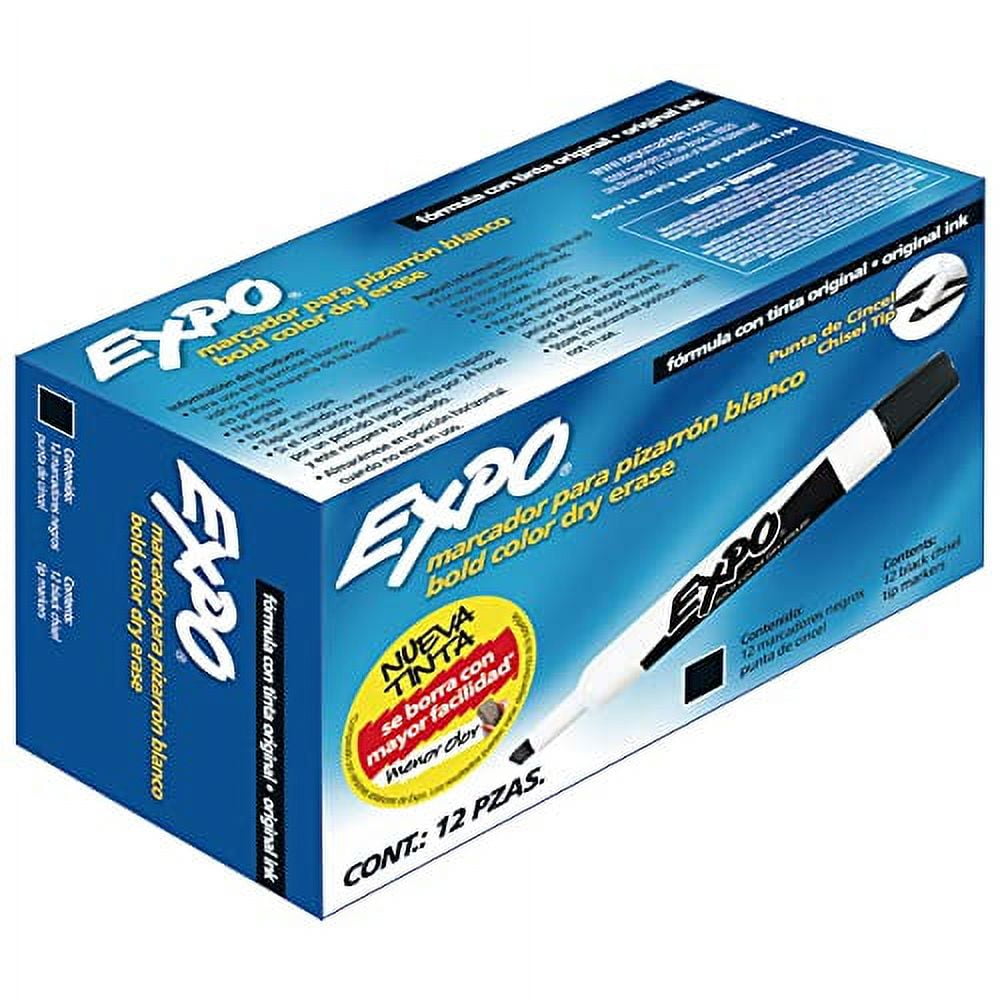 Original Dry Erase Markers, Chisel Tip, Black, 12Count