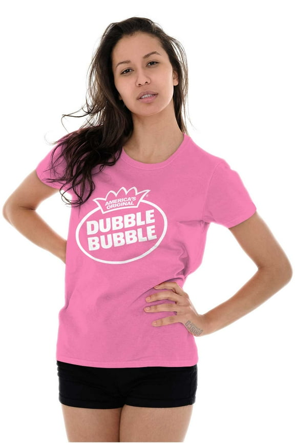 Original Dubble Bubble Brand Logo Women's T Shirt Ladies Tee Brisco Brands L