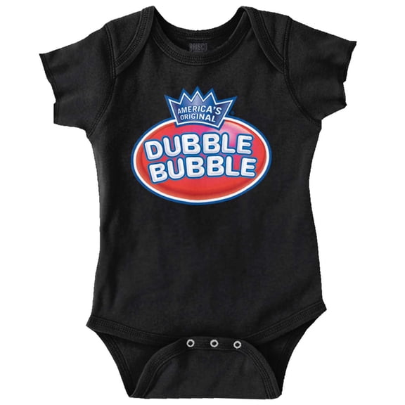 Original Dubble Bubble Double Logo Gum Romper Boys or Girls Infant Baby Brisco Brands 12M