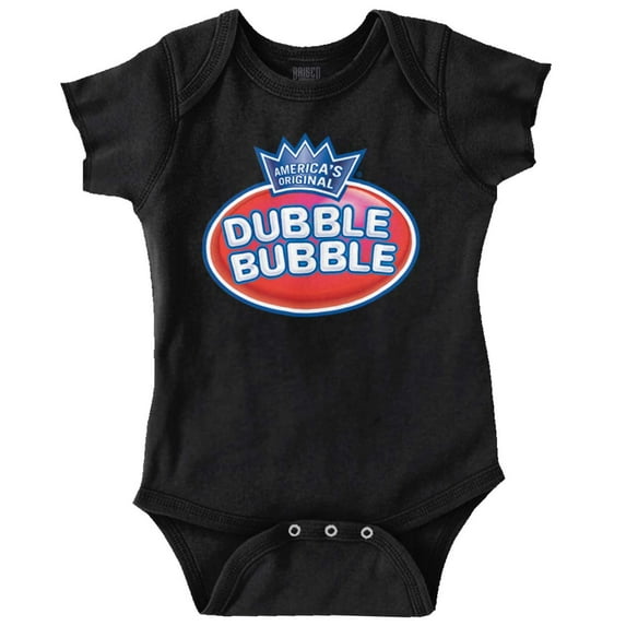 Original Dubble Bubble Double Logo Gum Romper Boys or Girls Infant Baby Brisco Brands NB