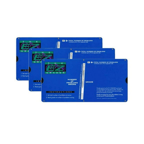 Original E-Z Grader E-Z Grader, Large Print, Blue, Pack of 3