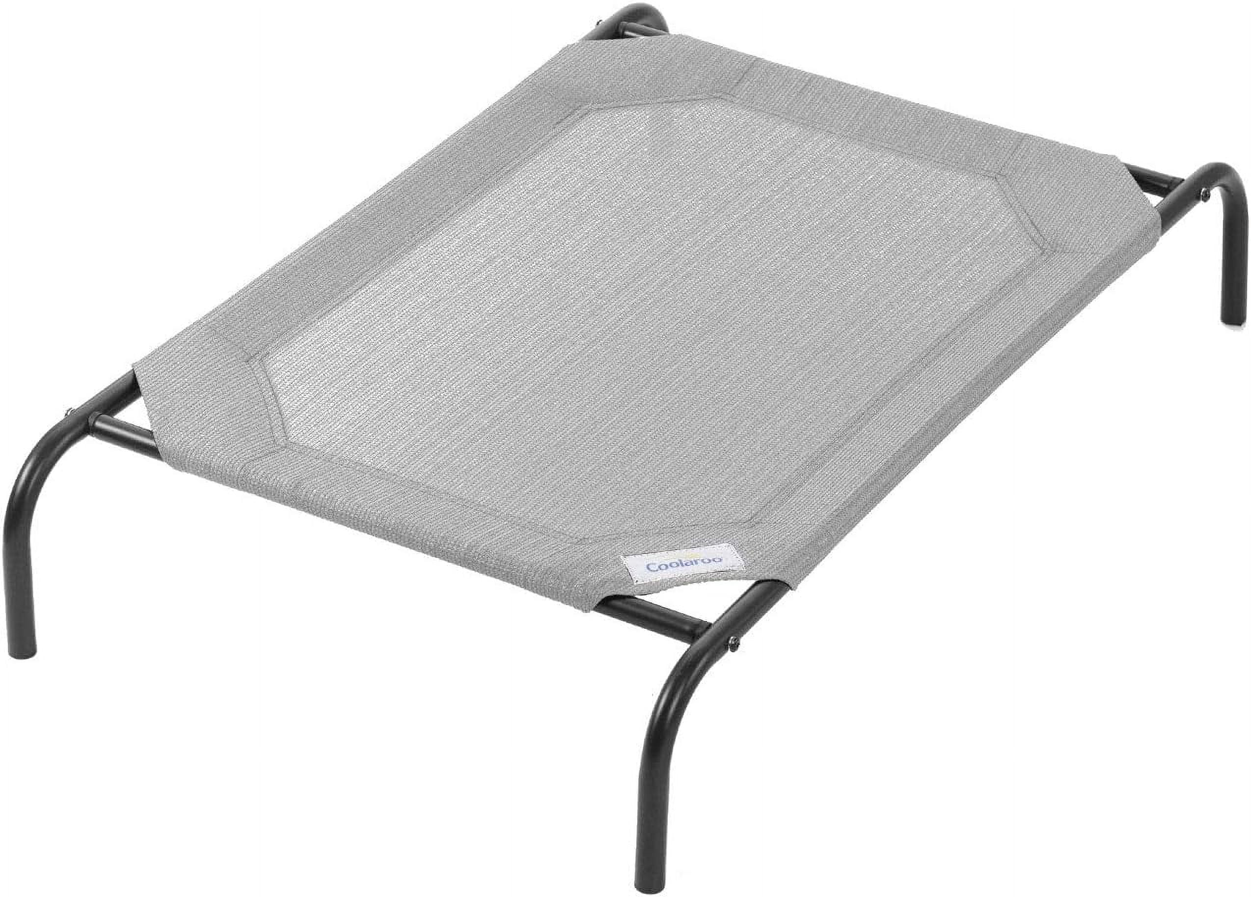 Original Elevated Dog Bed - Breathable Off-The-Ground Pet Bed with Cooling Fabric, Joint Relief & Moisture-Resistant Fabric, 100% Recyclable, Easy Clean, Grey, Medium