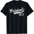 thumbnail image 1 of Original Est 1977 Vintage Birthday Gift T-Shirt Unisex S-5XL Hot Trending Shirt, Vintage Birthday Gift, 1 of 3