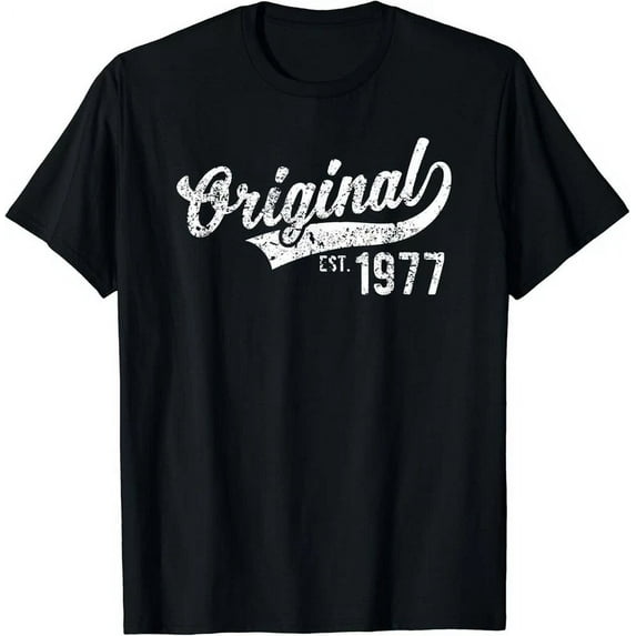 Original Est 1977 Vintage Birthday Gift T-Shirt Unisex S-5XL Hot Trending Shirt, Vintage Birthday Gift