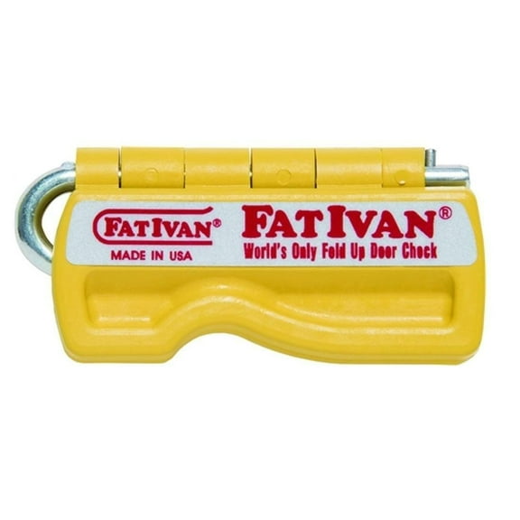 Original FatIvan Fold Up Door Chock & Magnet Fat Ivan Door Stop Wedge (YELLOW)