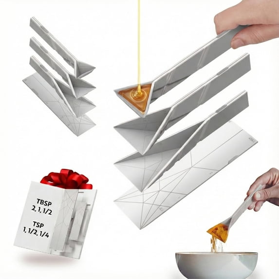 Original Flat 3-in-1 Folding Measuring Spoons | 2 Spoons fold into 6 ...